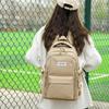 Schoolbag schoolbag high value solid color female college student travel large capacity backpack junior high school students small fresh double 