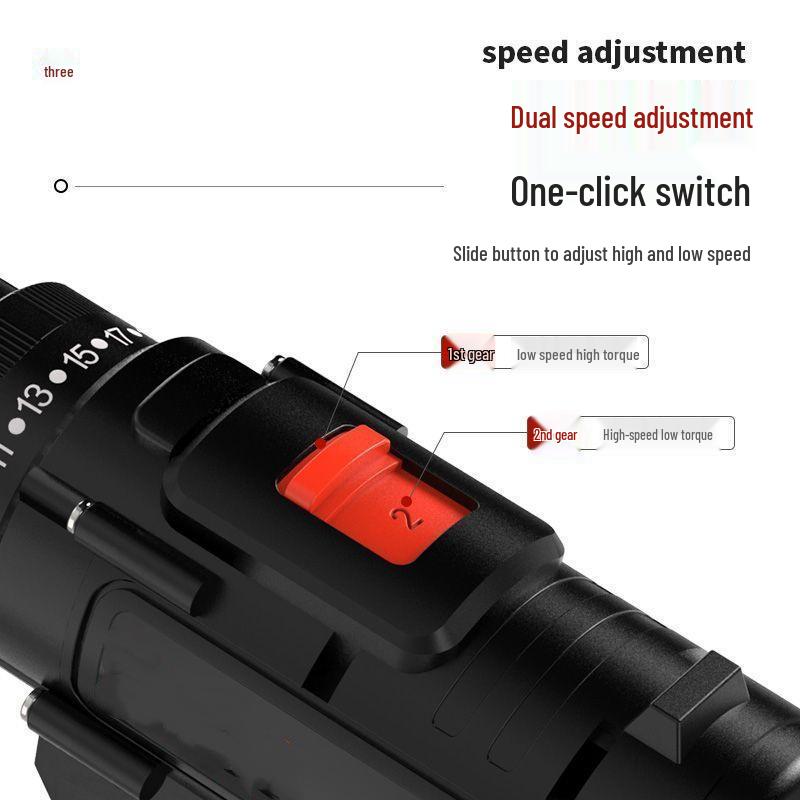 Rechargeable Multi-Functional Handheld Lithium Battery Impact Drill with Pistol Grip