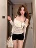 Korean Off-Shoulder Long-Sleeve T-Shirt: Stylish Autumn Slim Fit for Women
