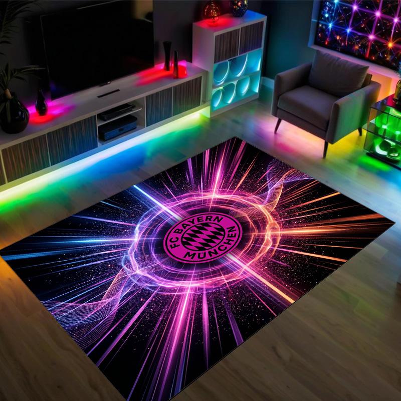 Bayern München Design Kristal Fluweel Tapijt Gezellig Niet?Antislip Bedrukt Tapijt Voor Slaapkamer Woonkamer Entree
