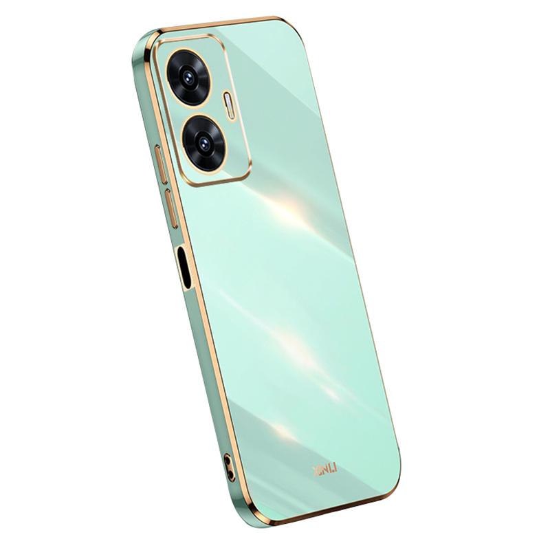

XINLI For Realme C55 4G Electroplating TPU Phone Case Anti-Scratch Phone Cover Cyan