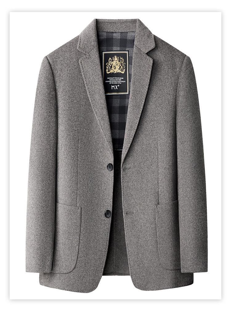 2026 Autumn/Winter Luxury Wool Blend Men's Casual Suit - Double-faced Cashmere Jacket