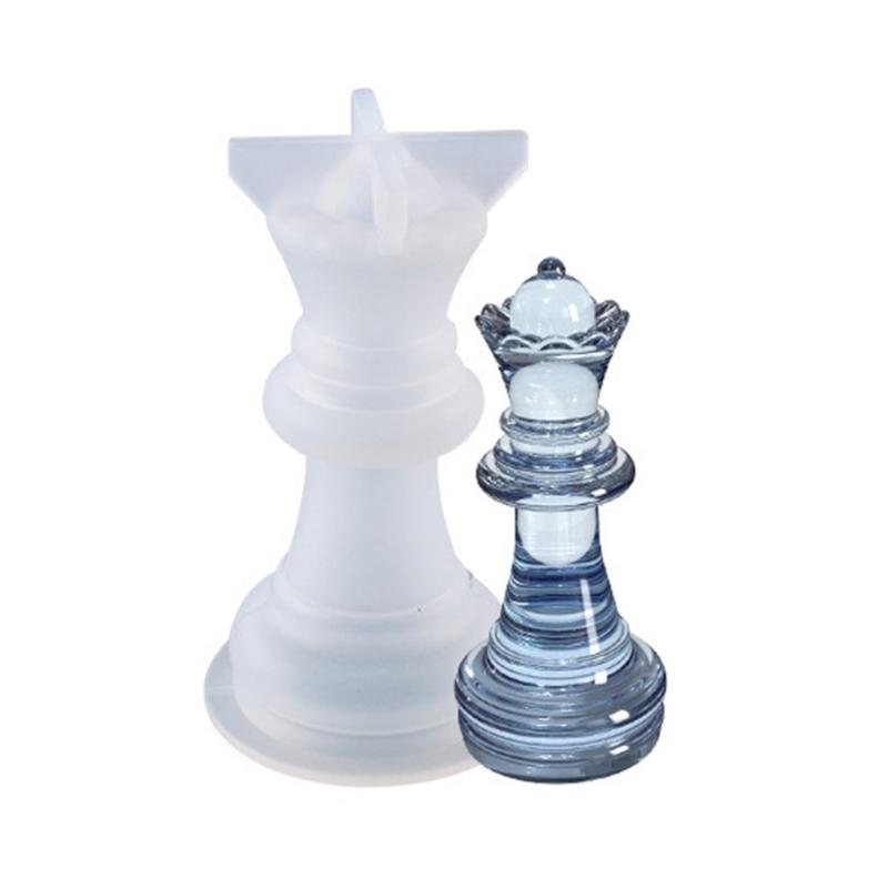 3D mezinárodní šachová figurka Silikonové formy Formy na odlévání epoxidové pryskyřice Nástroje na výrobu šperků pro rodinné společenské stolní hry