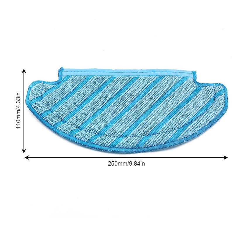 Ecovacs 12pcs Reusable Washable Mop Pads Blue Sweeping Robot Rag Replacement Set