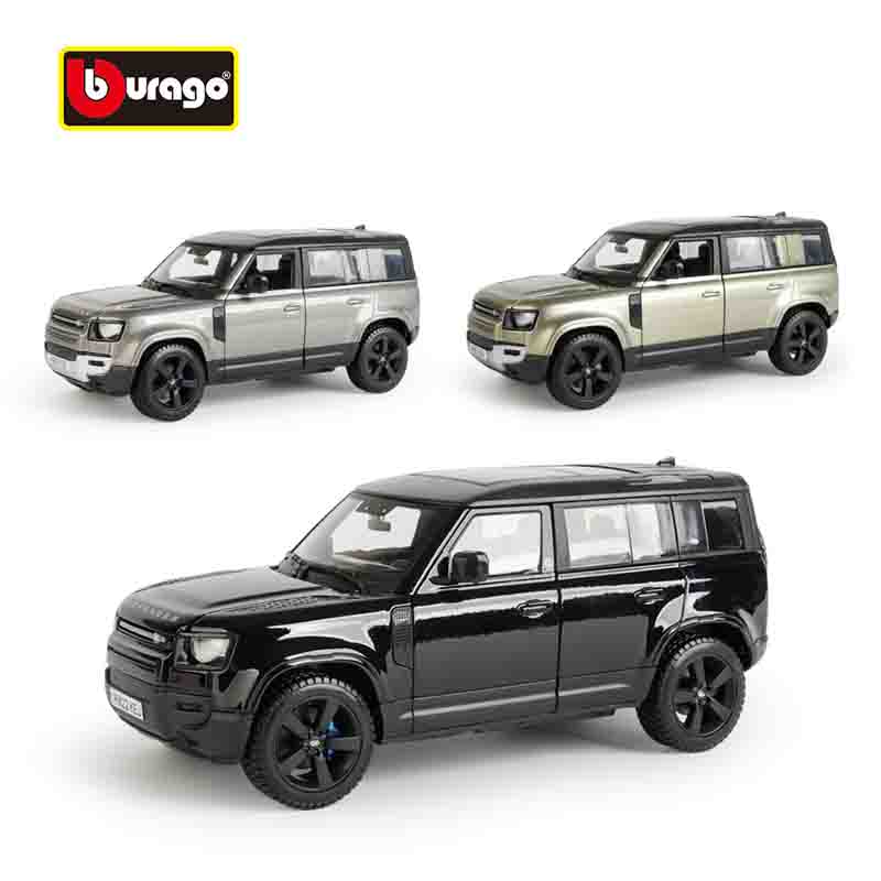 Bburago 1:24 2022 Land Rover Defender 110 Die Dasting Alloy Car Model Art Deco Collection Toy Gift Factory Authorization
