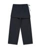 WACKY WILLY Women'S Skirt Layered Pants Charcoal