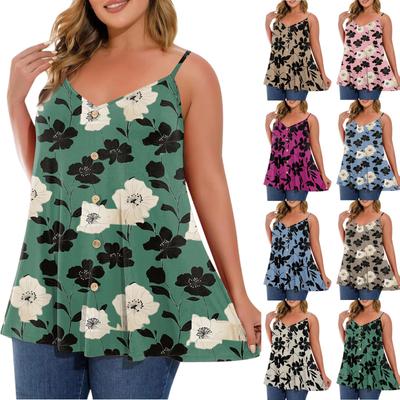 Damen Casual Übergröße Weste mit verstellbaren Schulterträgern, V-Ausschnitt ärmelloses Camisole-Top
