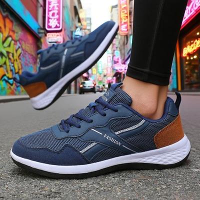 Women'S Pu Leather Shoes New Lightweight Non-Slip Sneakers Breathable Male Outdoor Running Shoes Women Large Size Lace Upshoes