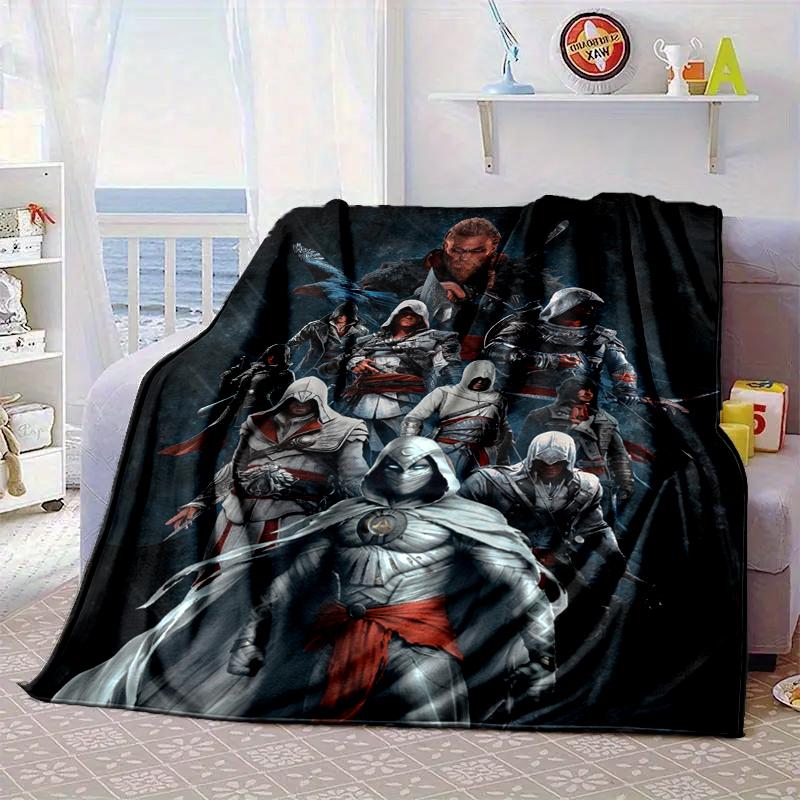 Assass Warrior Blanket Flannel Blanket for bed, sofa, Camping, Hiking, Picnic Essentials, gift for family Fan gifts