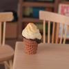 3D Ice Cream Cone Miniature Keychain Pendant Resin Ornament Decoration