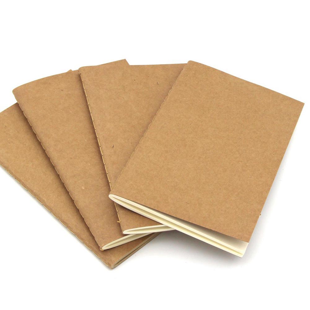1Pc Refillable Paper Traveler'S Notebook Filler Papers Journal Dairy Inserts Refill Leather Notebook Blank Line Kraft Quality