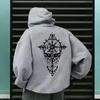 Viking Graphic Printed Hoodie Promo Men's Autumn and Winter Casual Fashion Long-sleeved Sweatshirt Daily Street Clothing