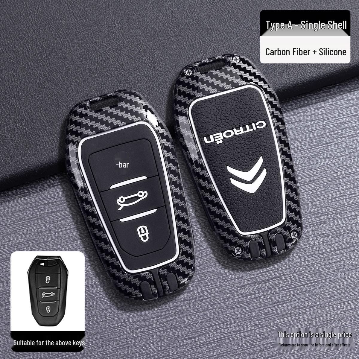 Citroën Versailles C5X Полностью закрывающийся Защитный чехол для ключа, 21 застежка, Премиальная сумка для автомобильного ключа