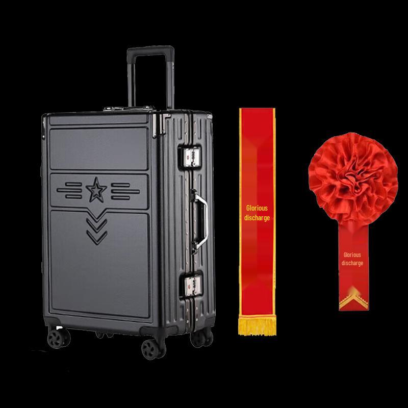 Junbei Commemorative Suitcase with Red Flower Ribbon