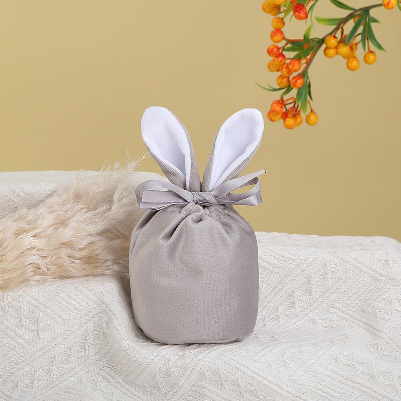 1 Stück Samt Osterbeutel Niedlicher Hase Geschenkverpackungsbeutel Dropshipping Hase Schokolade Süßigkeitentüten Hochzeit Geburtstagsfeier Dekoration