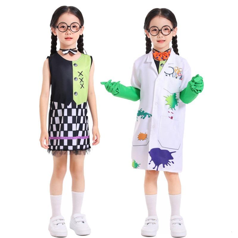 Mad Scientist Frankenstein Kids Male Female Adult Career Play Costumes Halloween Costumes