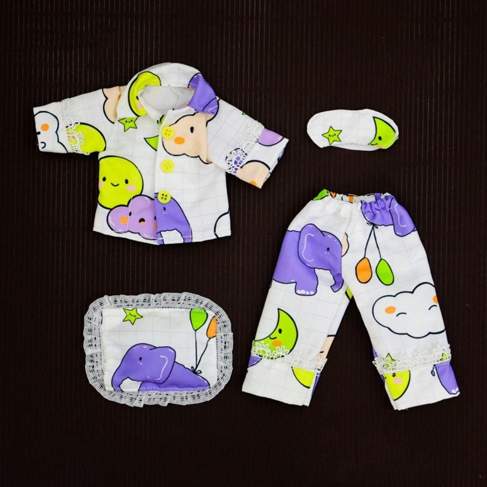 Dress Up Doll Sleep Clothes Striped BJD Doll Clothes 30cm Doll Pajamas  Photo Props