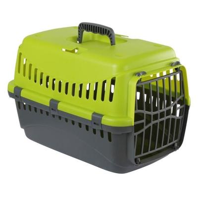 Dog Transport Box - KERBL - Expedition - High Quality PVC - 48x32x32cm - Green and Dark Grey