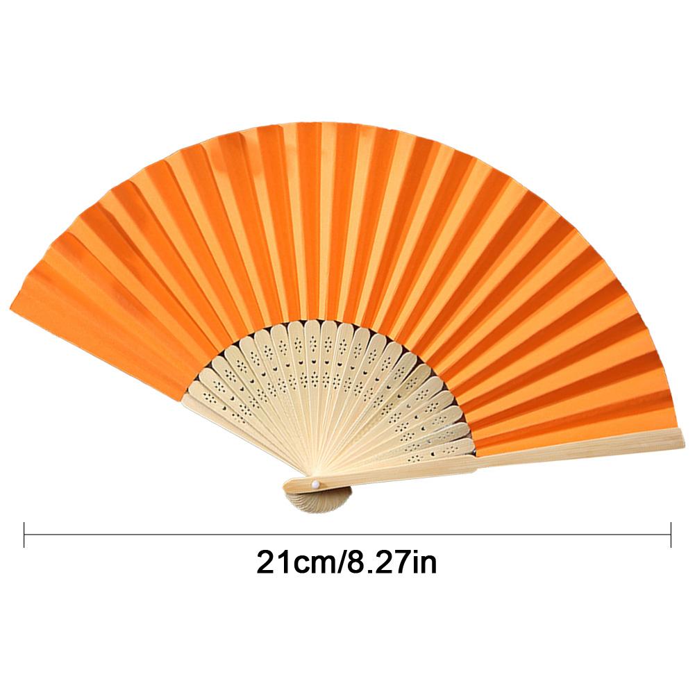 Bamboo Folding Fan Solid Color DIY Paper Decorative Fans Party Decor Art Craft Chinese Dance Fan Home Ornaments Gift Fans