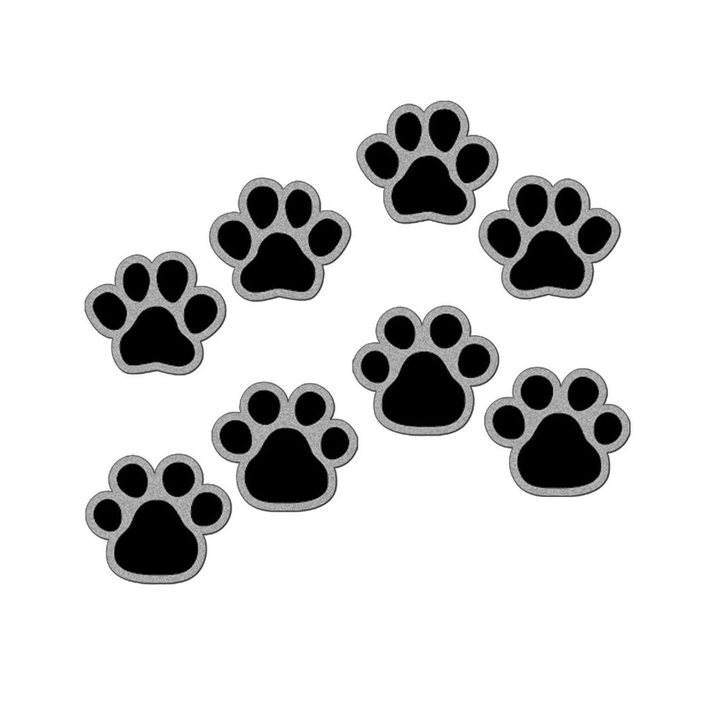 Funny Magnetic Sticker Paw Black (Set of 8)
