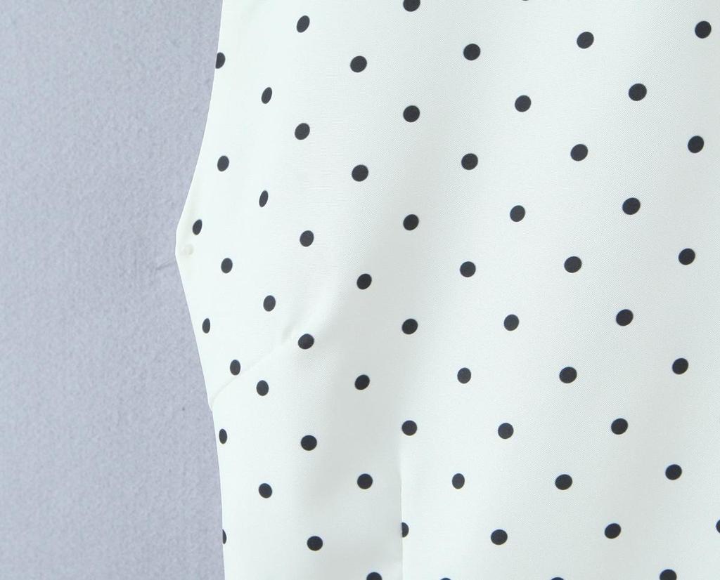 2026 Sweet Polka Dot 2-Piece Set: Slim Fit Backless Crop Top & Low-Waist A-Line Mini Skirt