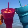 900-1000ml Large Capacity Beverage Popcorn Integrated Multifunctional Straw Cup Bowl Creative Snack Drinks Cup