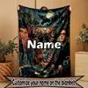 Custom Name Personalized Batman Print Blanket, Home Decor, Bedroom, Sofa, Camping, Couch, Gifts for Birthday Christmas