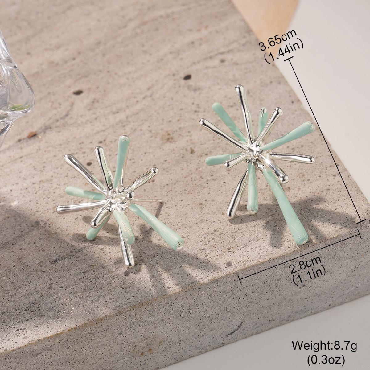 French Silver Needle Metal Auruofeng Healing Flower Earrings Light Luxury Premium Earrings Small Fresh and Sweet Ear Jewelry