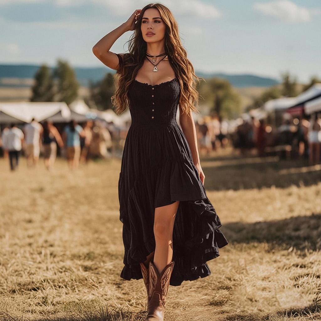 Elegantes trägerloses Damenkleid mit geraffter Taille, Bodycon Midi-Kleid, gerüschter Saum, Knopfleiste vorne, ärmellos, Sommerkleid