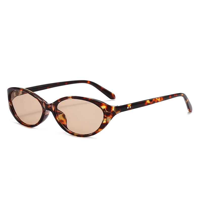 Cycling Fashion Rivet Cat Eye Sunglasses Women Luxury Brand Designer Shades Leopard Frame Sun Glasses Female Vintage Eyewear
