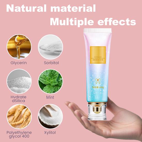 1/2/3Pcs 100G Nicotinamide Whitening Toothpaste Natural Mints Flavor Freshening Breath Stain Removal Sensitive Teeth Cleaning Brightening Toothpaste