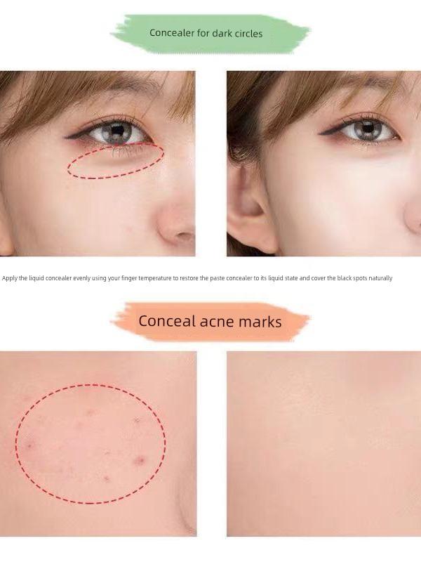 Brightening Concealer Waterproof Foundation Brightening 130 Concealer for Dark Circles and Redness 140