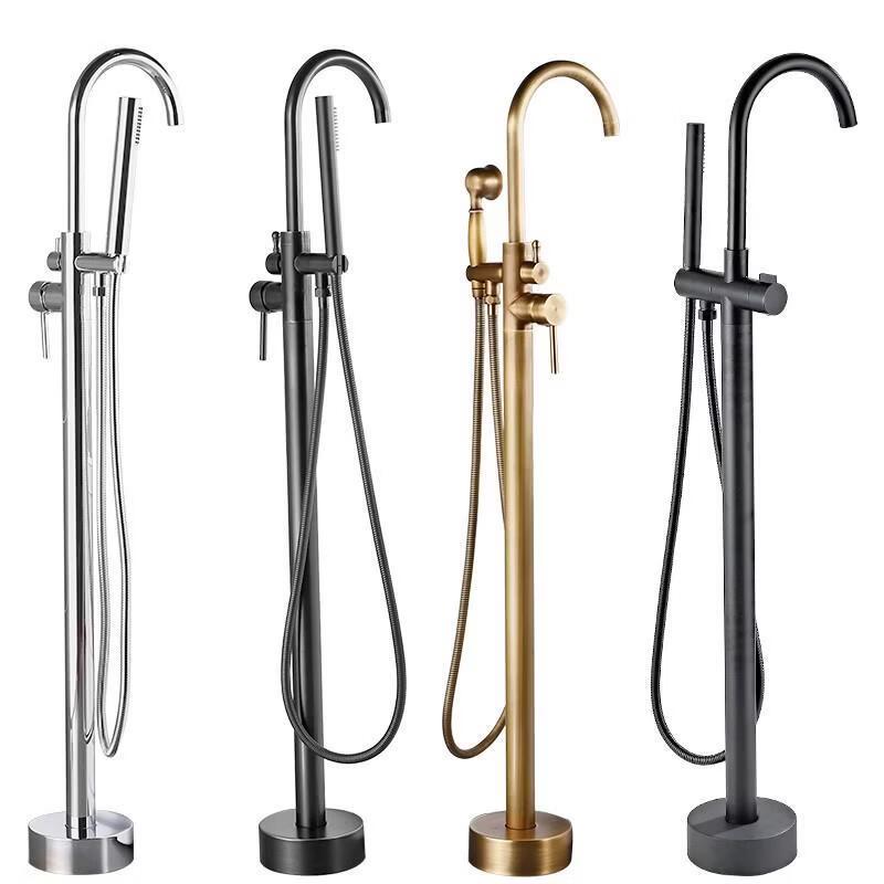 European Style Floor-Standing Bathtub Faucet with Hand Shower