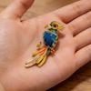 New Brooch European and American Dripping Color Niche Design Parrot Corsage Decoration Versatile Animal Fashion Accessory