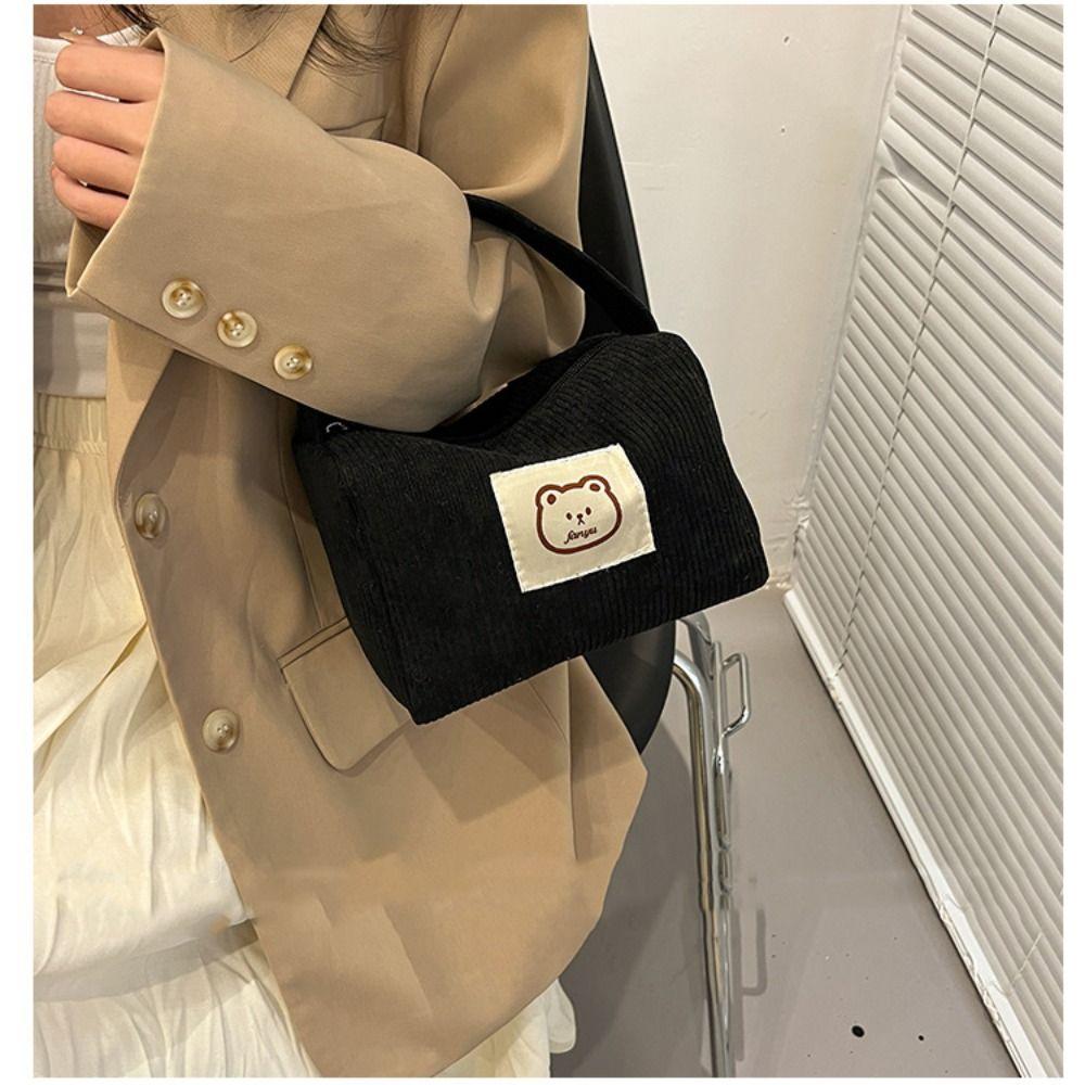 

Large Capacity Cosmetic Bag Corduroy Makeup Bag Cute Handbag Women