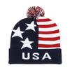 Autumn and Winter Independence Day Wool Hat Flag Stars USA Jacquard Knitted Hat Men and Women