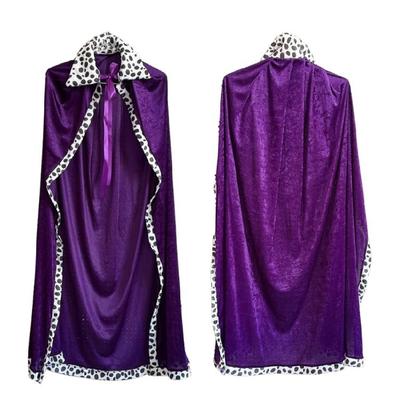 Themed King Queen Cape Costume Halloween Party Cloak Lightweight Polyester Design Theater Performances Hat