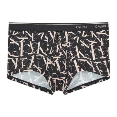 Logo Waistband Printed Lightweight Breathable Fitted Boxer Briefs Men Underwear Black NB2225-1BF