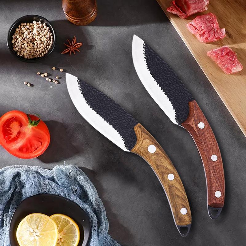 

Кухонный нож Нож для обвалки из нержавеющей стали Тесак для мяса Нож для костей Нож для рыбы Инструменты для приготовления пищи C 2pcs