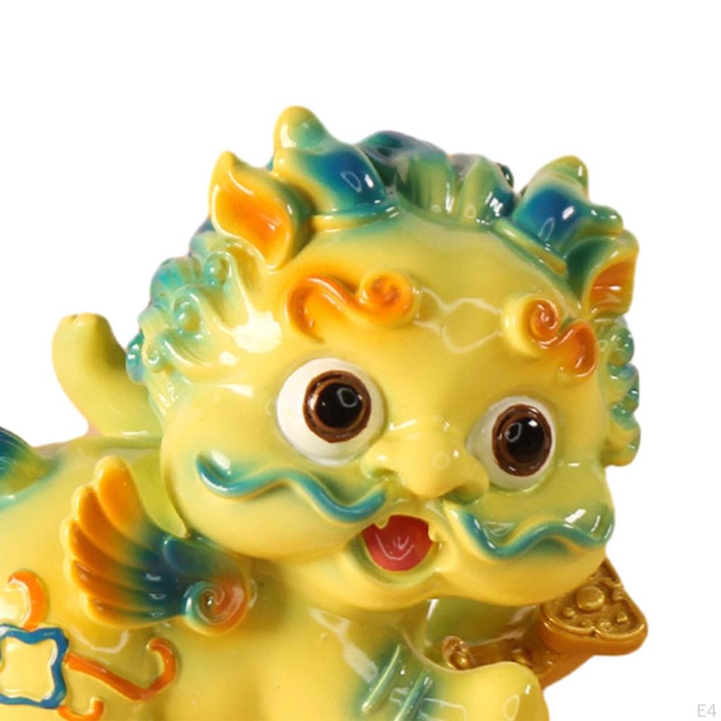 Car Dashboard Decoration Pixiu Statue Art Figurine Resin Sculpture for Dining Room