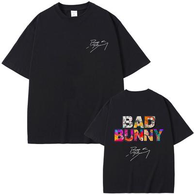 Heißer Verkauf Rapper Bad Bunny Album Cover Print T-Shirt Debi Tirar Mas Fotos DTMF Tees Herren Damen Sommer Hip Hop Übergroße T-Shirts