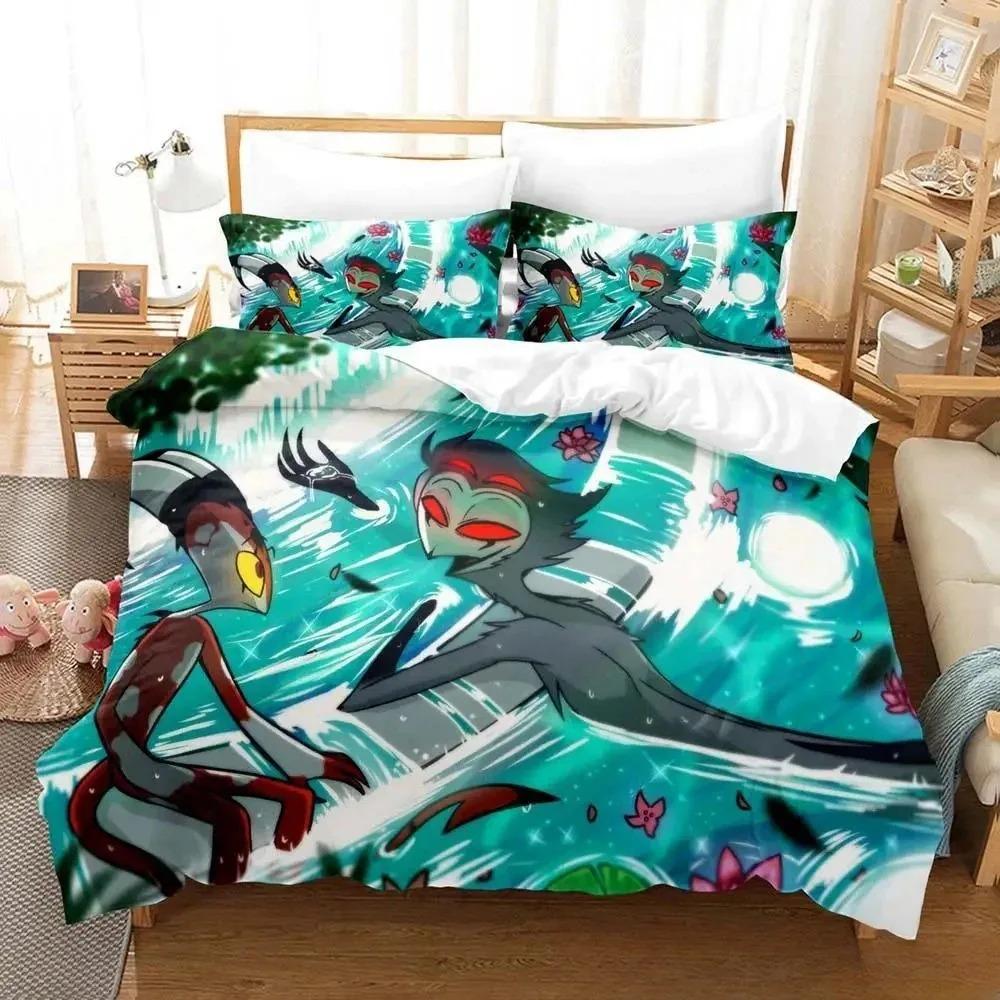 Fashion 3D Print Anime Loona Boss Bedding Set Cartoon Anime Three-Piece Set Adult Kid Bedroom Duvet Cover Sets Home Textiles