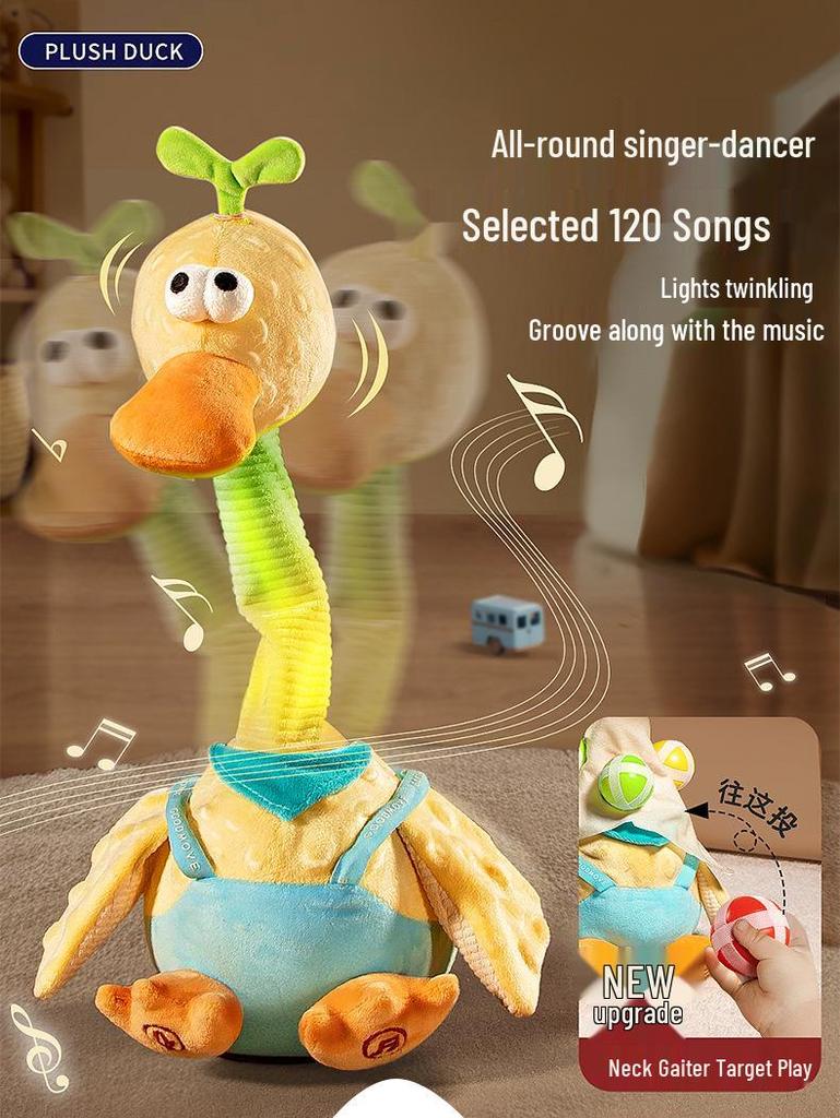 Talking Plush Duck Baby Toy - Mimicry Doll for Infants & Toddlers, Soothing Birthday Gift