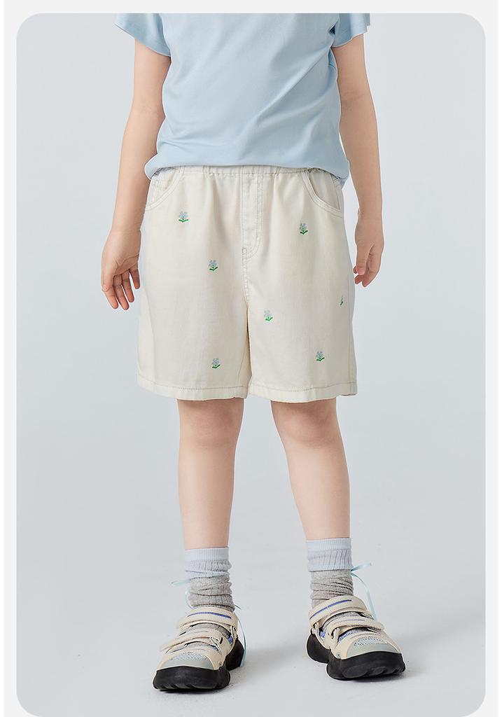[Cool Soft Cowboy] Mini Balabala Girls' Pants 2026 Summer Soft Breathable Knee Shorts