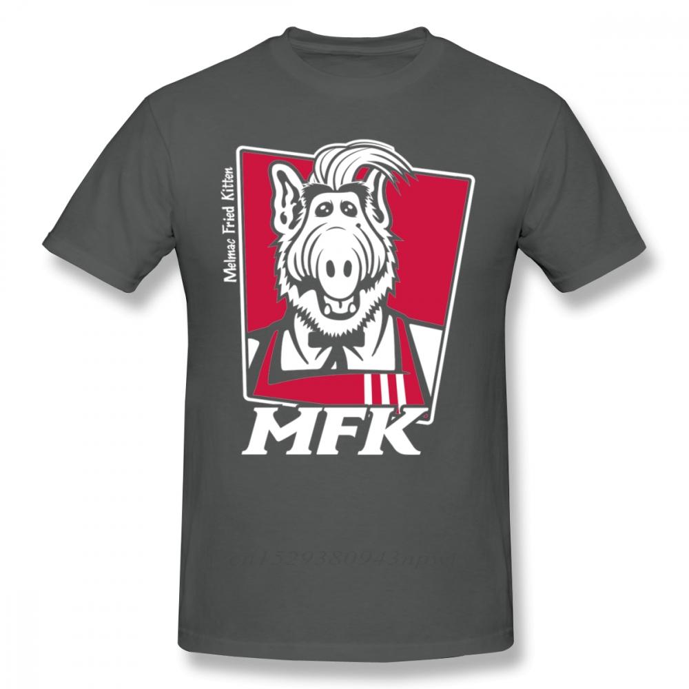Funny Melmac Fried Kitten Alf Tee Shirt Harajuku Unisex Cartoon Graphic Print T Shirt 100 Cotton Plus Size TShirt