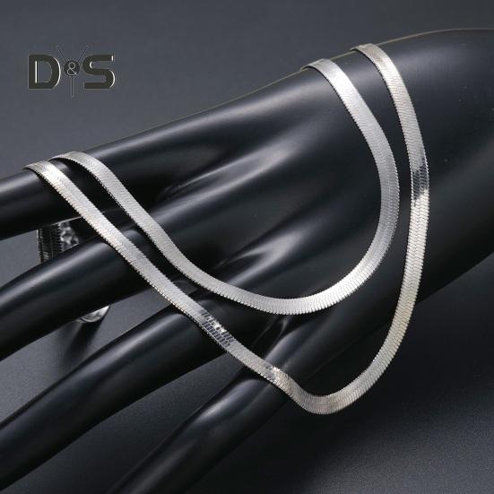 Women Choker Necklace Multi Layer Flat Snake Bone Necklace Adjustable Extended Chain Choker Necklace Jewelry Accessories