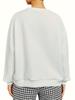 European and American new solid color round neck long sleeve loose top sweater casual versatile casual fashion