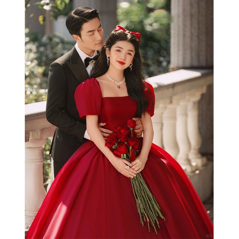 Happy Marriage Light Wedding Dress Wedding Photo Dress Movie Costume Couple Dress