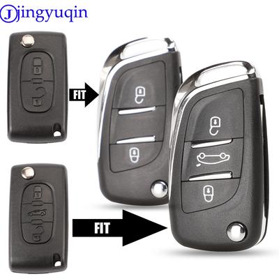 2tlačítkový upravený skládací klíčový obal pro CITROEN C2 C3 C4 C5 C6 pro Peugeot 207 307 308 407 807 CE536