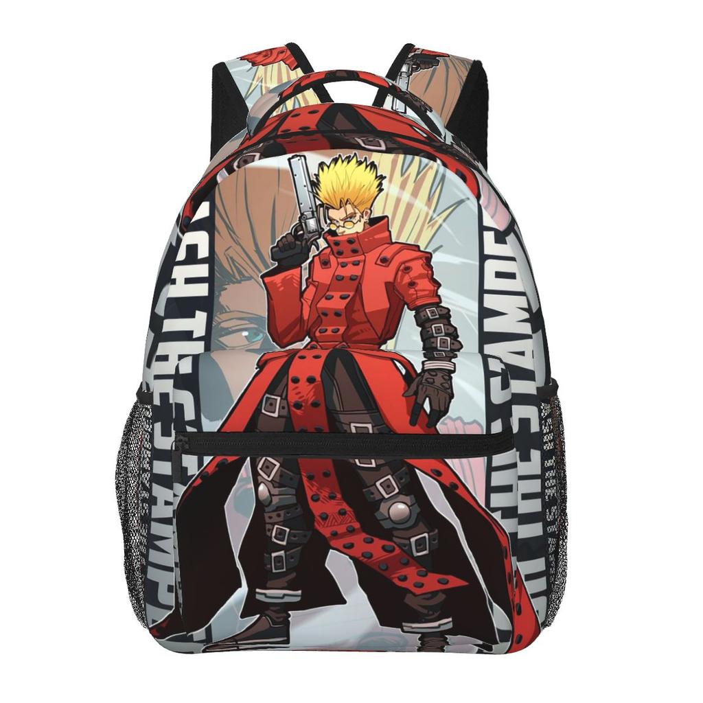 Trigun Vash Anime Manga Student Backpack School Bag Hiking Travel Daypack for Boys Girls Fashion Bookbag Shoulder Bags